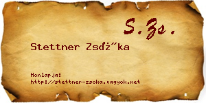 Stettner Zsóka névjegykártya
